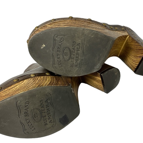 Lucky Brand Terrace Studded Platform Bootie, Brown, Size 6 - Picture 5 of 6